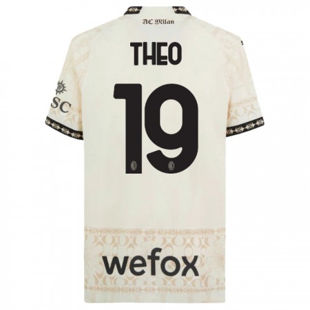 Camisolas AC Milan Theo Hernandez 19 4º Equipamento Branca 2023-24 Manga Curta
